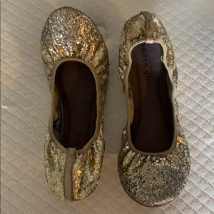 Two tone glitter shoes